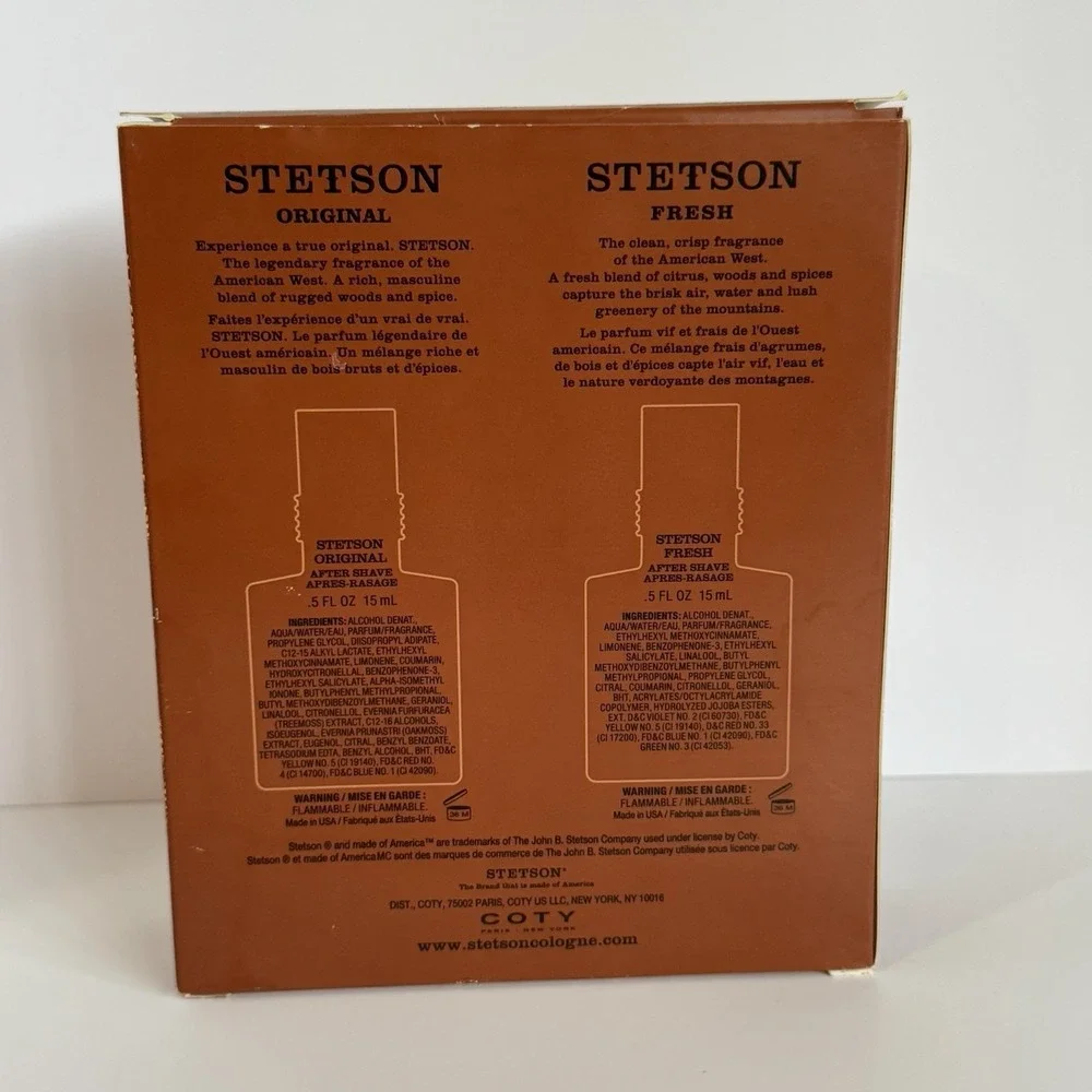 Stetson Original &‎ Fresh After Shave - 2 Piece Gift Set .5oz 15ml